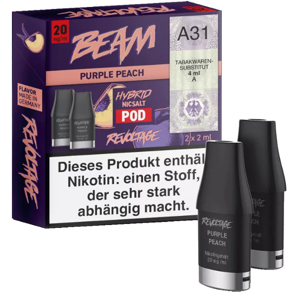 Revoltage Beam Prefilled Pods Purple Peach