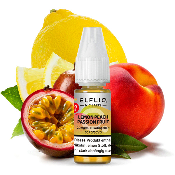 Elfbar Elfliq Lemon Peach Passion Fruit Nikotinsalz Liquid