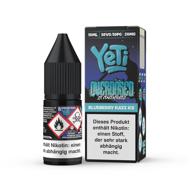 Blueberry Razz Ice Nikotinsalz Liquid - Yeti Overdosed