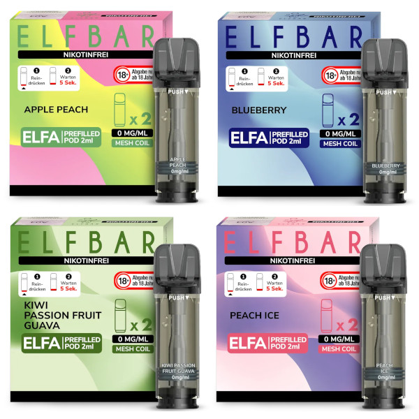 Elfbar Elfa Nikotinfrei Pods - Alle Sorten