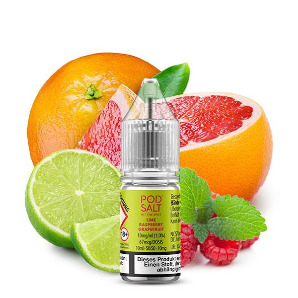 Lime Raspberry Grapefruit Nikotinsalz Liquid - Pod Salt Xtra