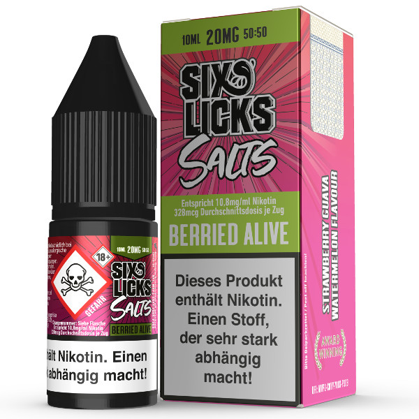 Six Licks Nikotinsalz Berried Alive