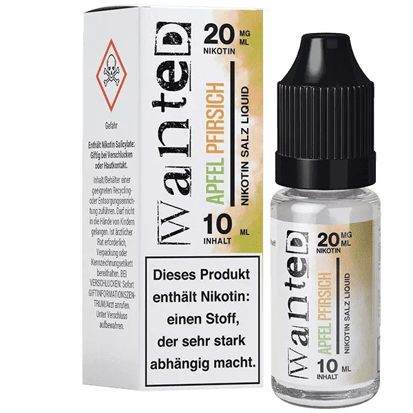 Wanted Apfel Pfirsich Nikotinsalz Liquid