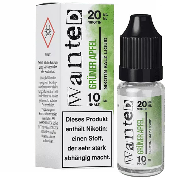 Wanted Grüner Apfel Nikotinsalz Liquid