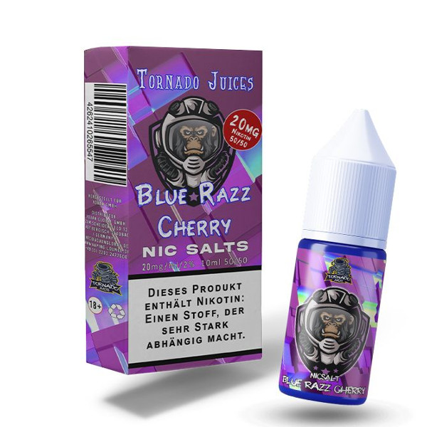Blue Razz Cherry Nikotinsalz Liquid - Tornado Juices