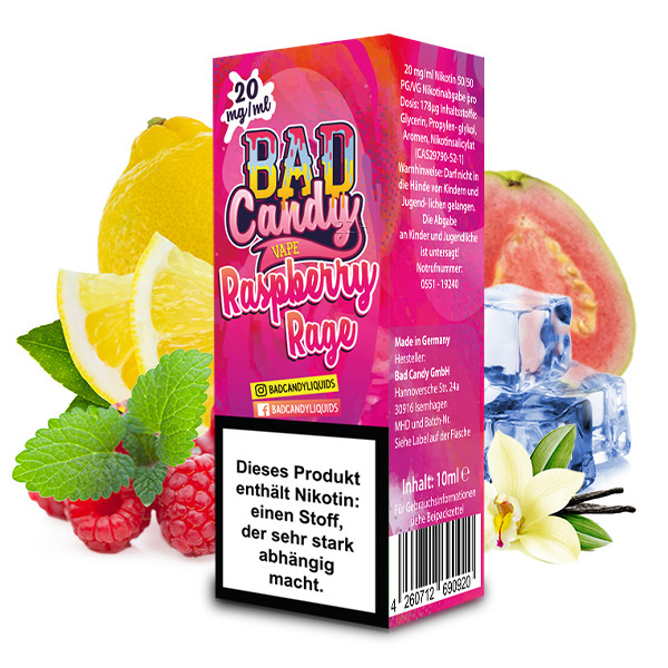 Bad Candy Raspberry Rage Nikotinsalz Liquid