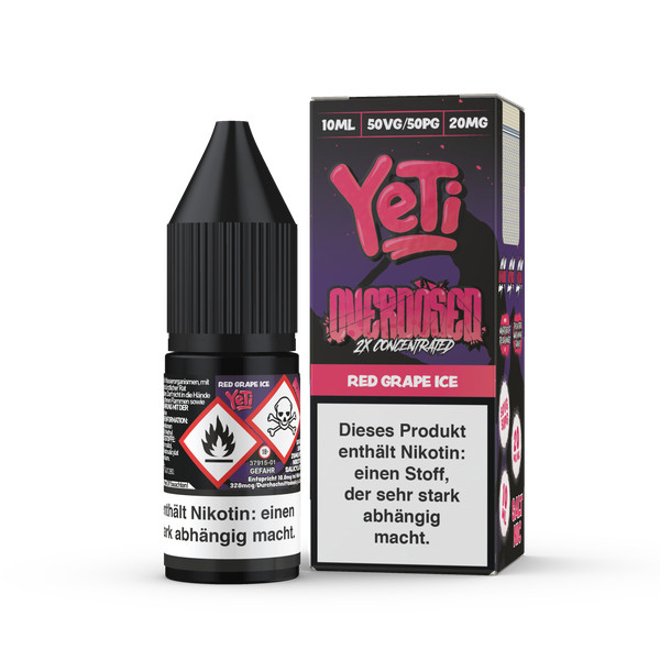 Red Grape Ice Nikotinsalz Liquid - Yeti Overdosed