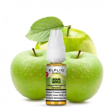 Elfbar Elfliq Sour Apple Nikotinsalz Liquid