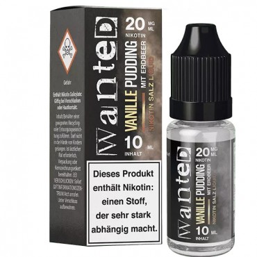Vanillepudding mit Erdbeer Nikotinsalz Liquid - Wanted
