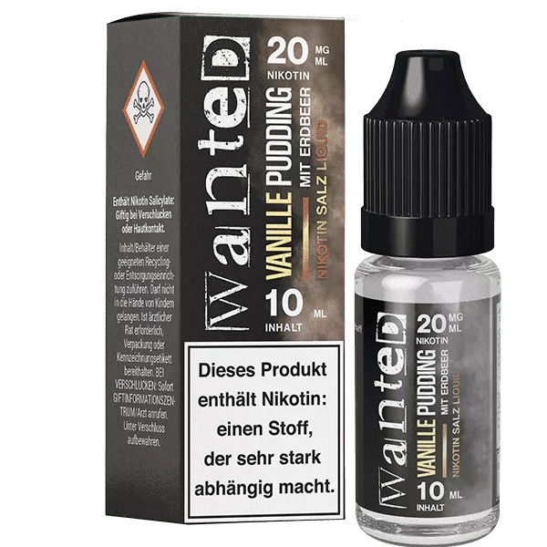 Vanillepudding mit Erdbeer Nikotinsalz Liquid - Wanted